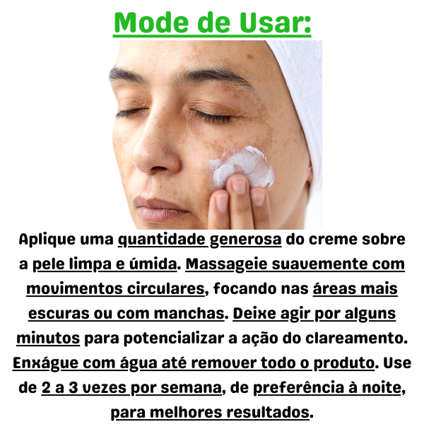Creme Clareador de Manchas na Pele CICATRIDIVA - 250g